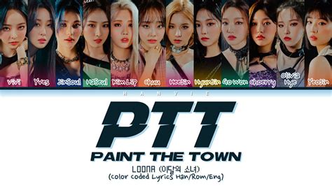 LOONA – PTT (Paint The Town) Lyrics .